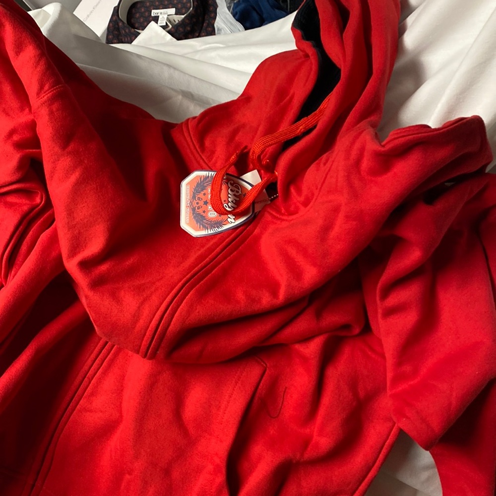 Mens zippered sweat jacket